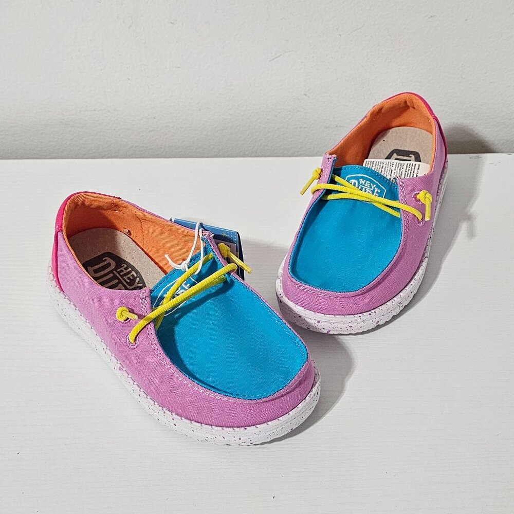 HEY DUDE Wendy Toddler Slub Canvas - Color Block - Size 10K - 40144-9CI